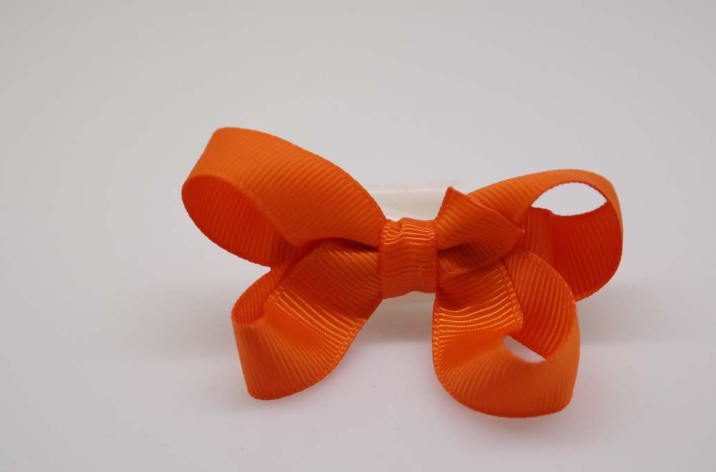 Small bowtique hair Bow with colors  Russet Orange